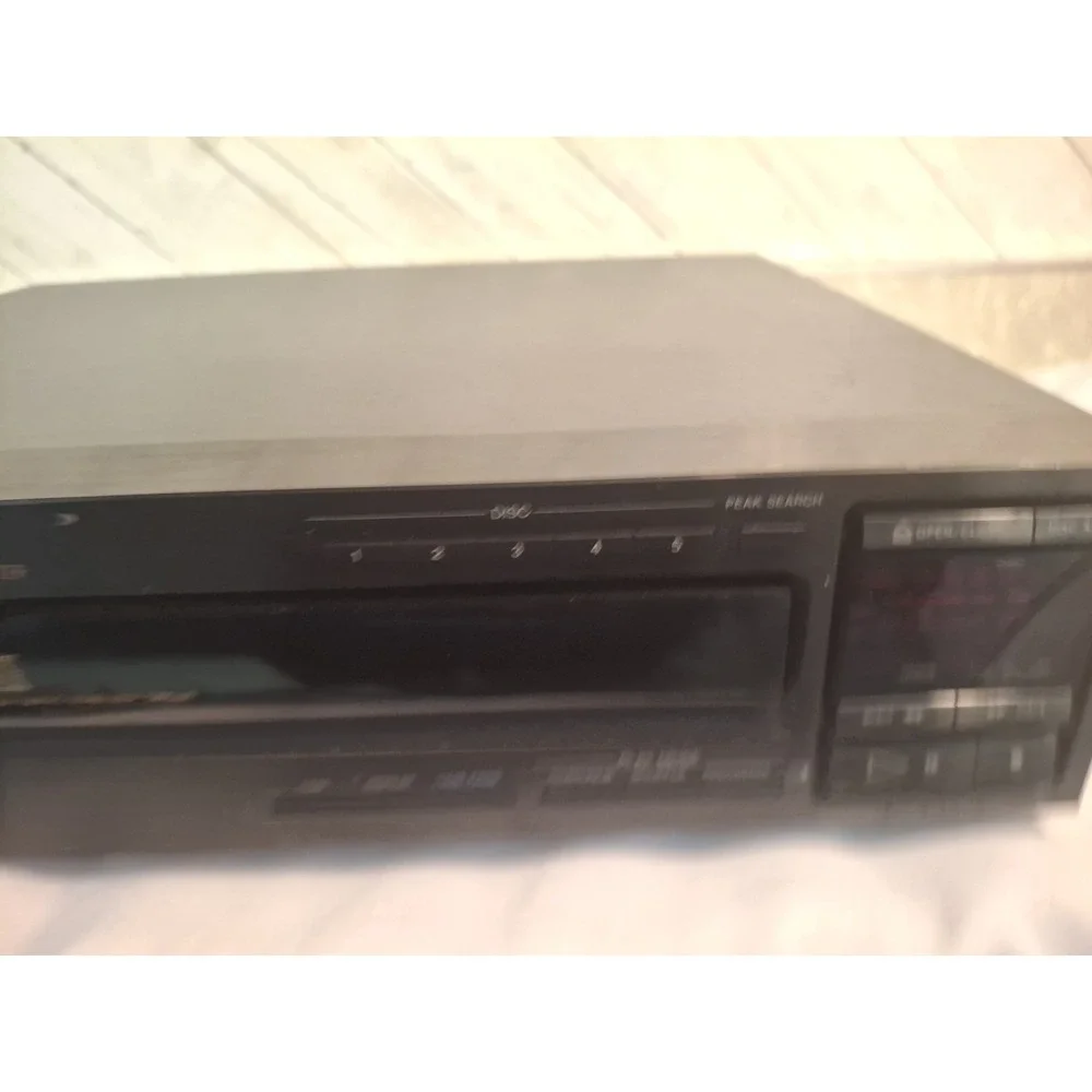 Sony CDP-C505 5-Disc Carousel CD Player Black Vintage 1990 Hi-Fi Audio NO REMOTE